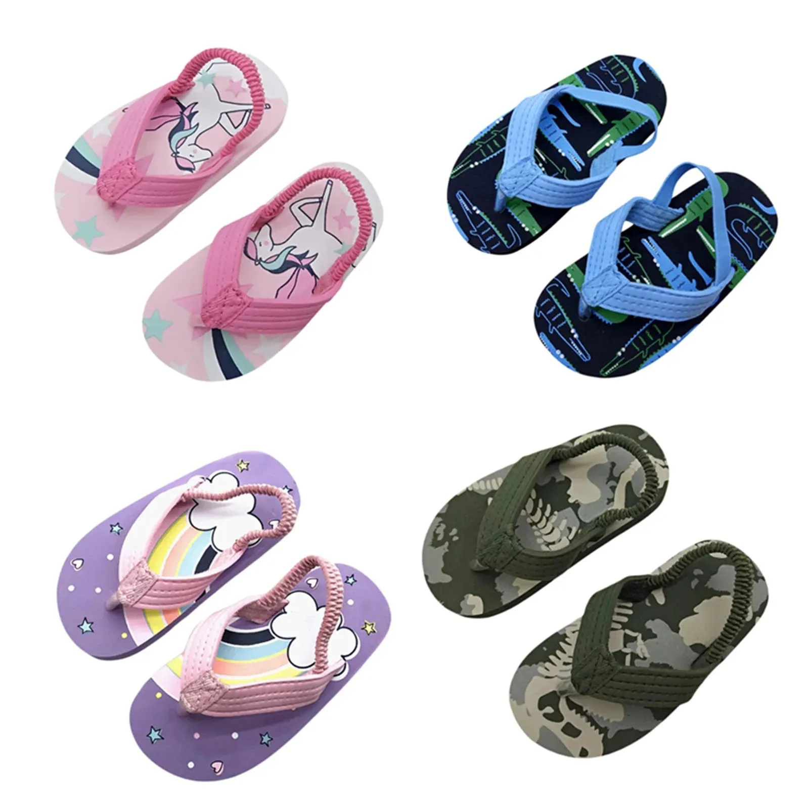 Baby Boy Flip Flops Little Sandals with Back Strap