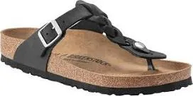 BIRKENSTOCK WOMENS GIZEH BRAIDED SANDAL (BLACK)