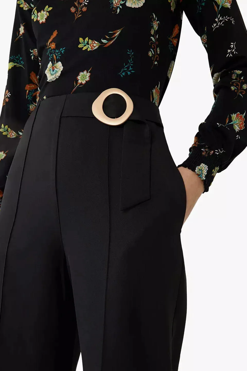 Buckle Wide Leg Culottes