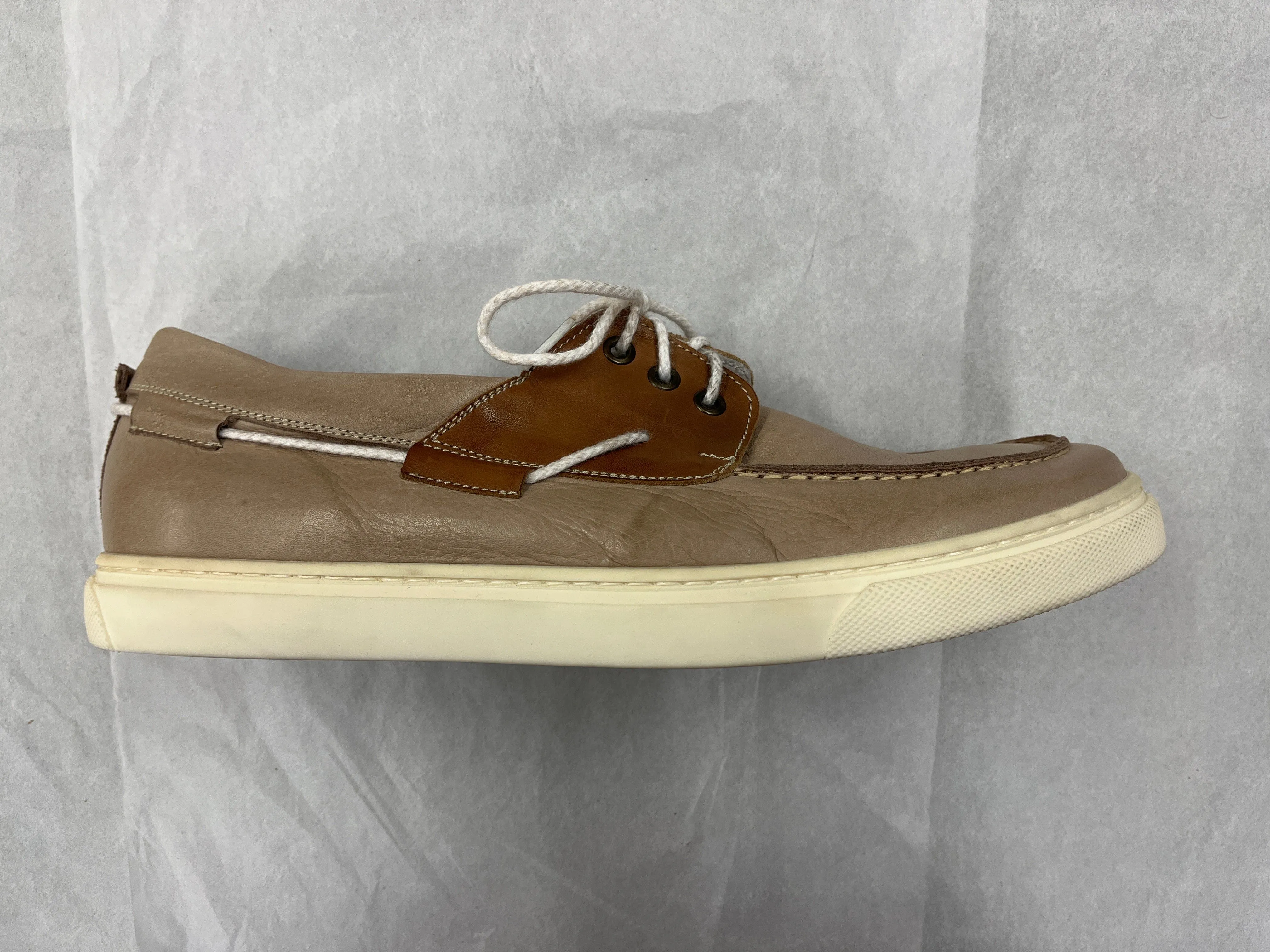 DANIELA FARGION Brown/Tan Leather Slip On Shoes - 11