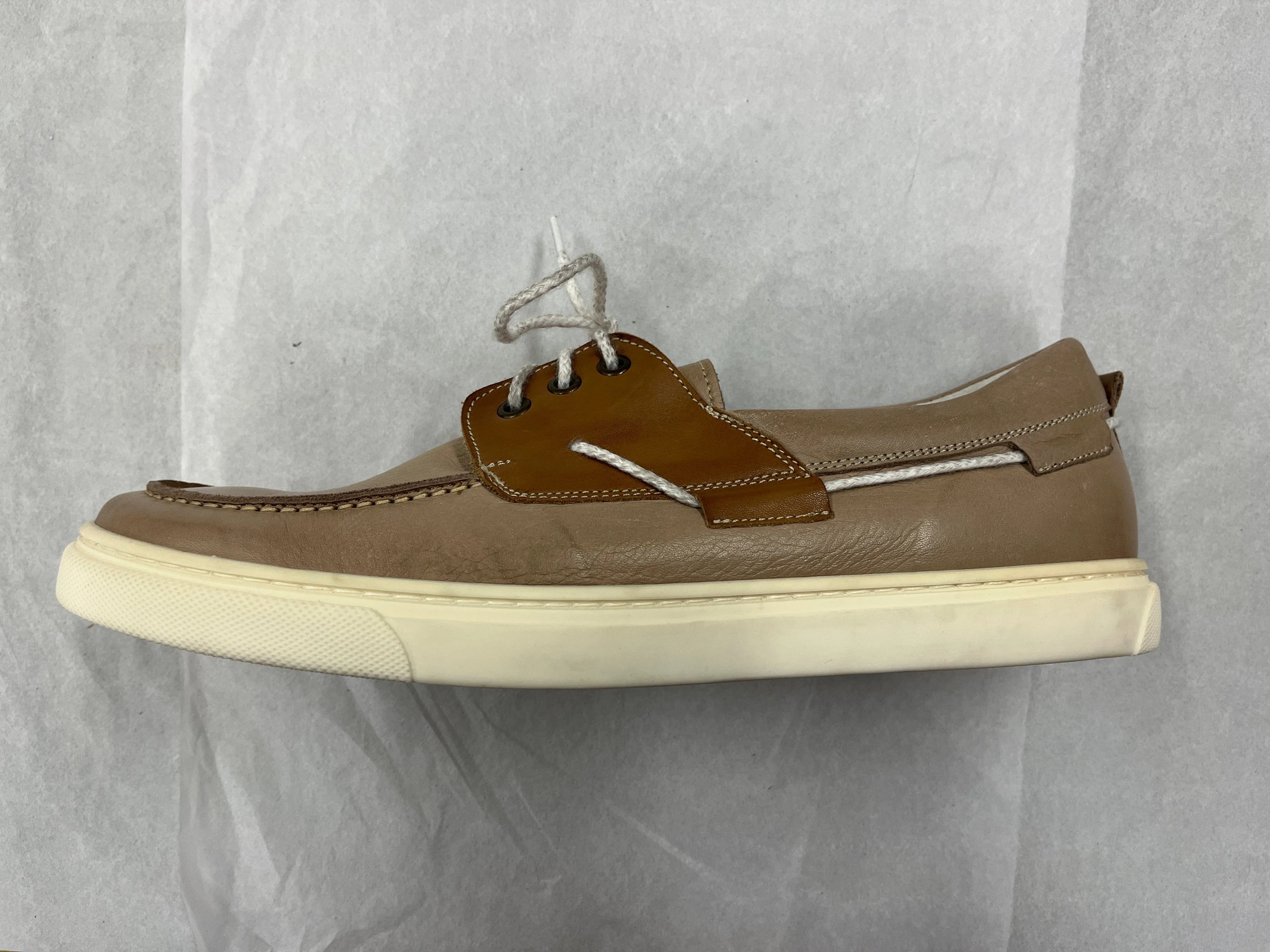 DANIELA FARGION Brown/Tan Leather Slip On Shoes - 11