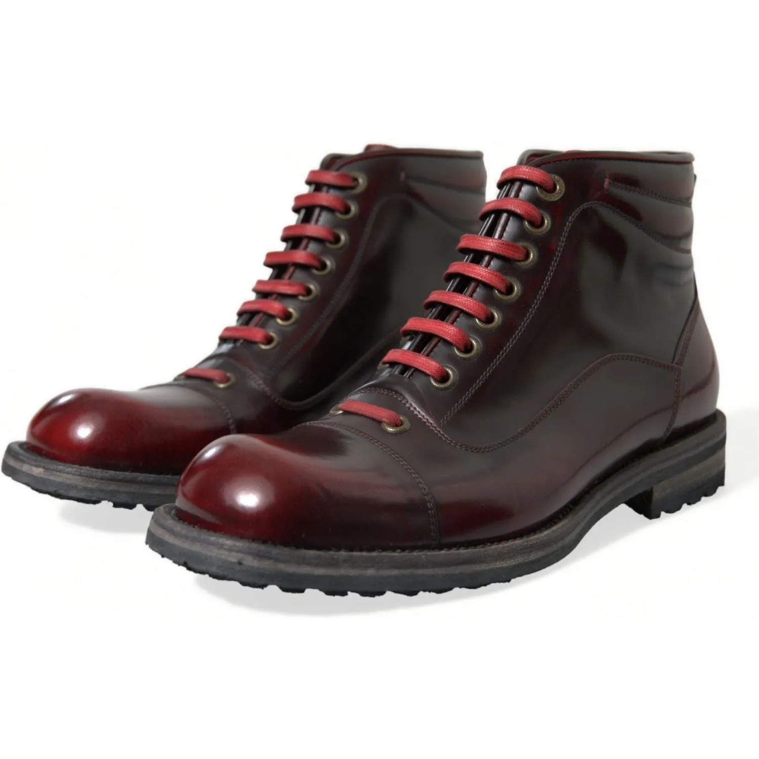 Dolce & Gabbana Dapper Dual-Tone Leather Ankle Boots