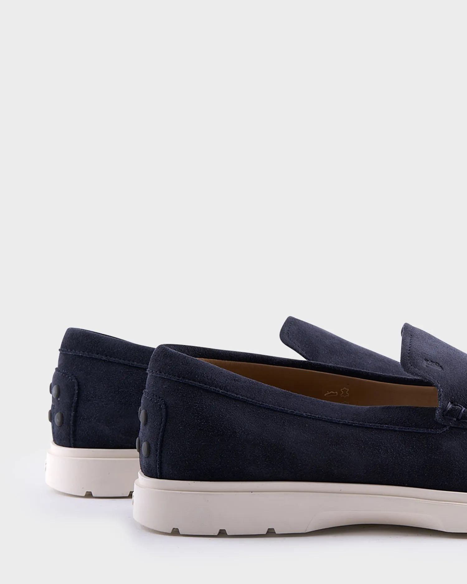 Navy Suede Slipper Loafers
