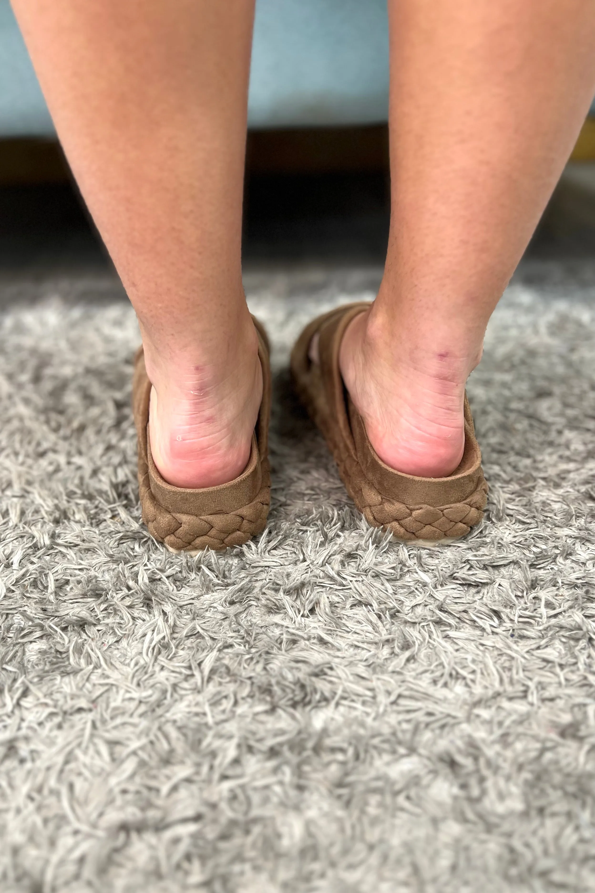 PIPER Suede Braided Slip On Shoe (Taupe)