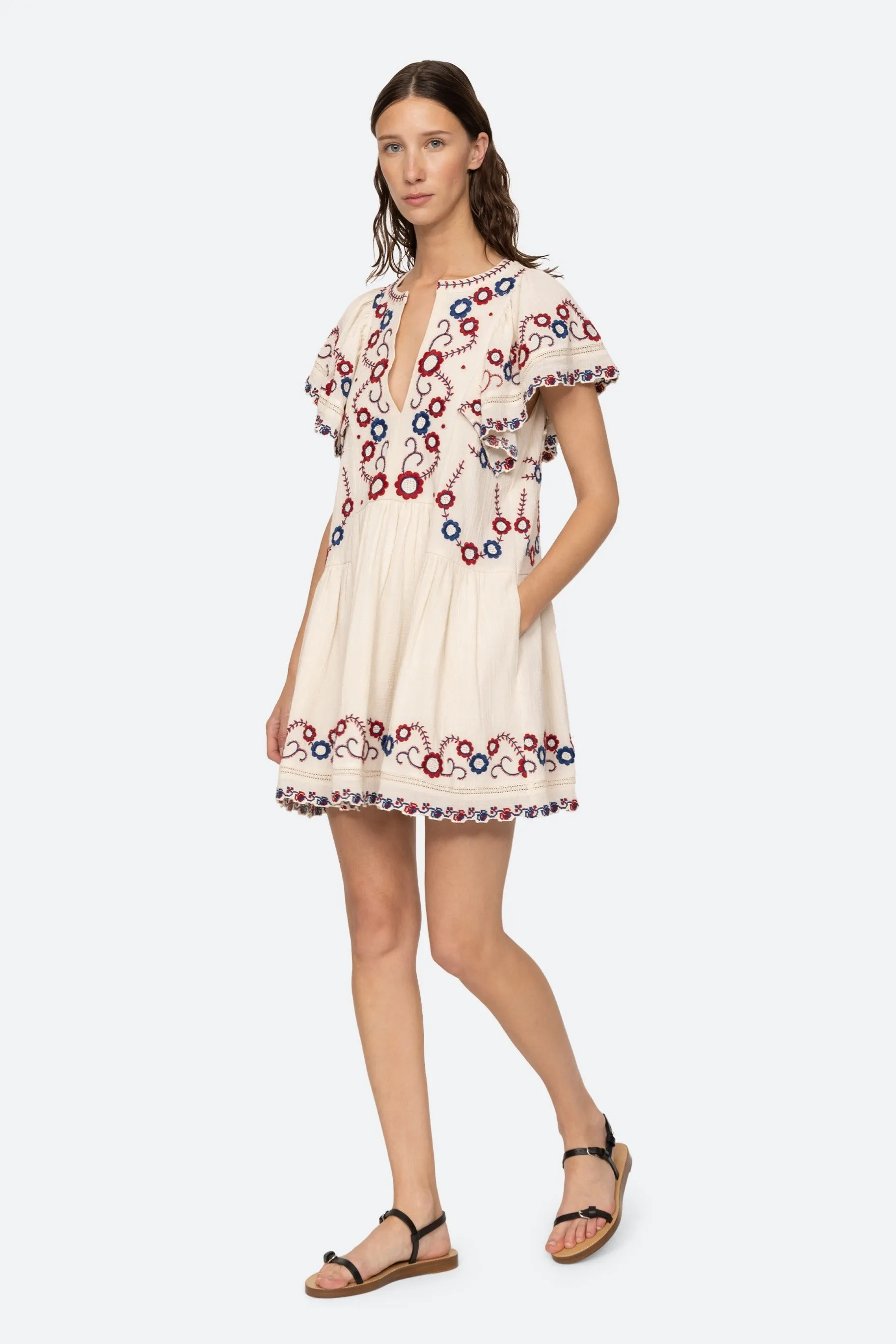 Soren Embroidery S/SLV Dress